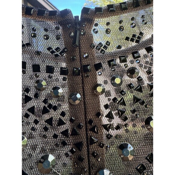 NWT Tadashi Shoji Maxi Dress Sleeveless Studded‎ Formal Column Women's Size 18 - Picture 3 of 16